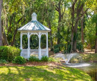 Gazebo by pond