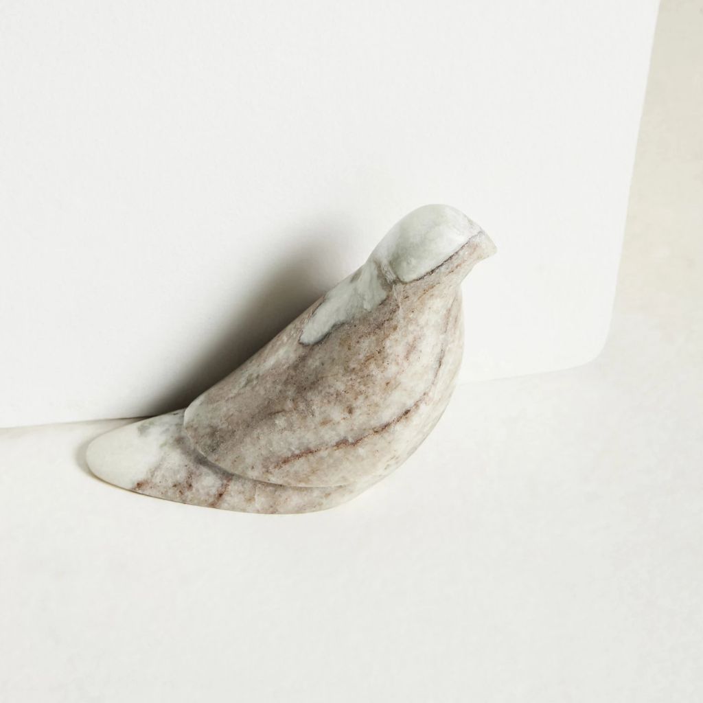 The Finch Marble Door Stop from Anthropologie