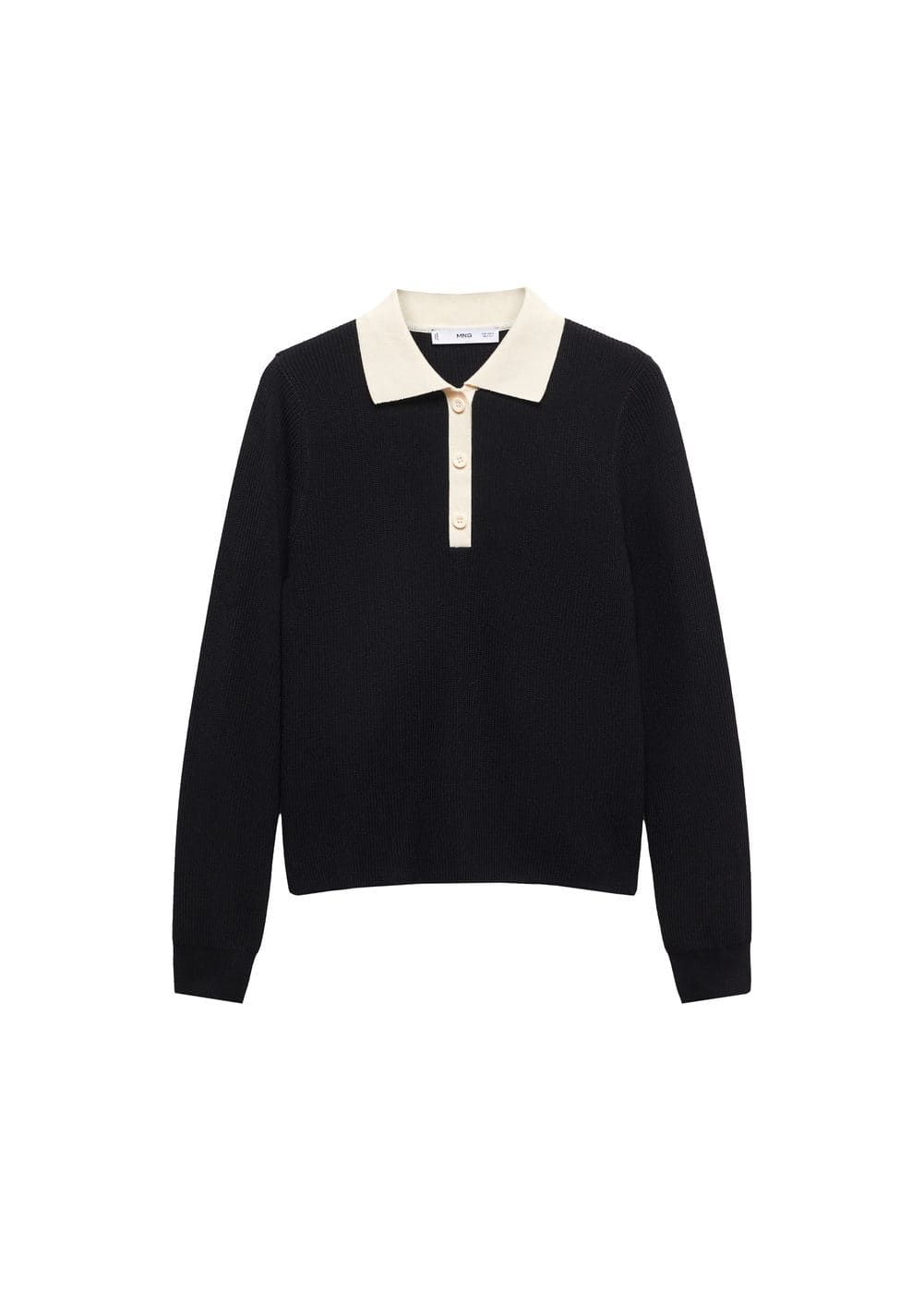 Knitted Polo Neck Sweater - Women