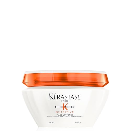 Kerastase Nutritive Masquintense Mask for Fine to Medium Dry Hair - Deeply Nourishes &amp;amp; Conditions, With Plant-Based Proteins &amp;amp; Niacinamide, 6.8 Fl Oz