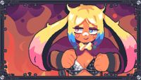 Taffy, flames on the side of her face, plans to steal a dragon's heart