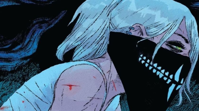 Erica Slaughter wearing her mask in Something is Killing the Children