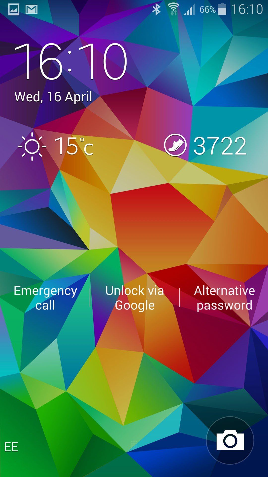 Samsung Galaxy S5 lock screen