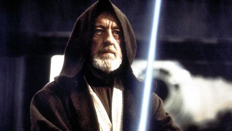 Alec Guinness as Obi-Wan Kenobi in Star Wars: A New Hope.