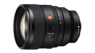 Sony FE 85mm f/1.4 GM II lens on a white background