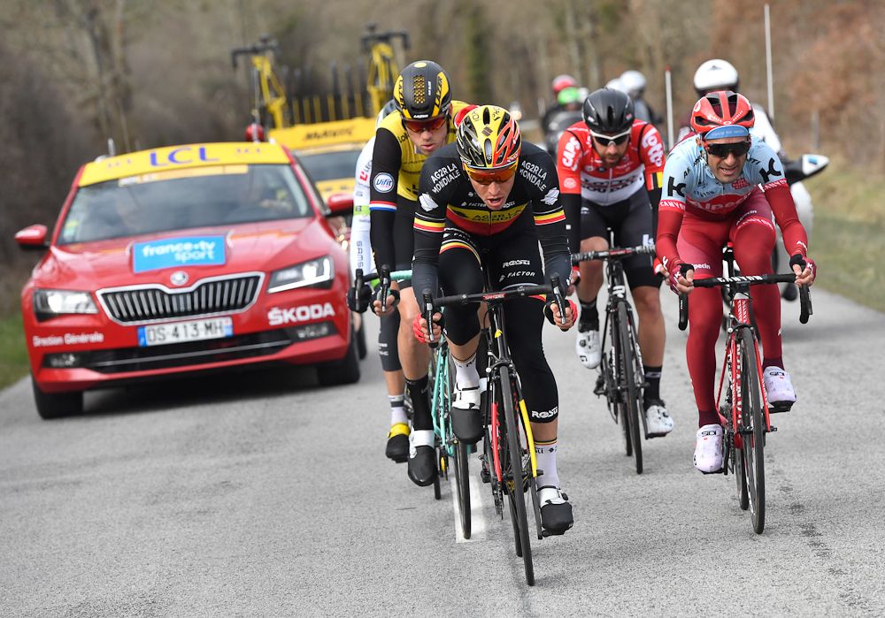 Oliver Naesen (AG2R - La Mondiale) and Tiago Machado (Katusha) in the breakaway