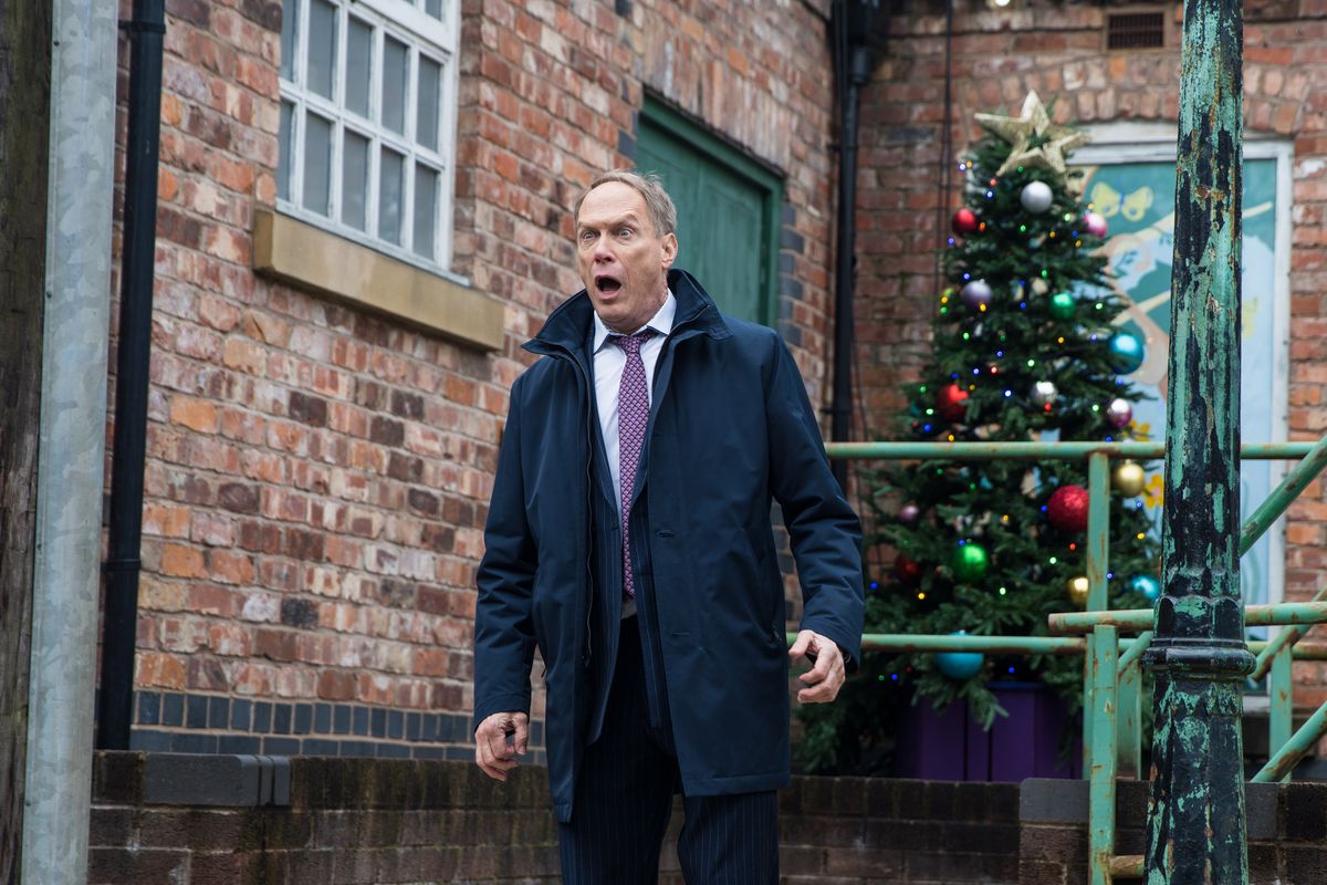 Stephen watches as Teddy is struck by a van in Coronation Street.