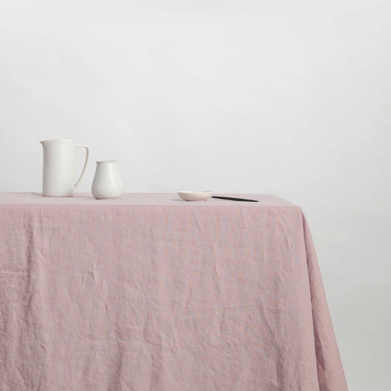 pink tablecloth