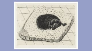 “Dog Wall: One Plate”, David Hockney, 1998, etching 20/35