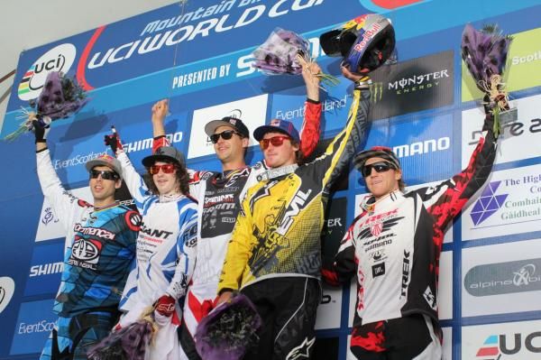 Elite men's podium