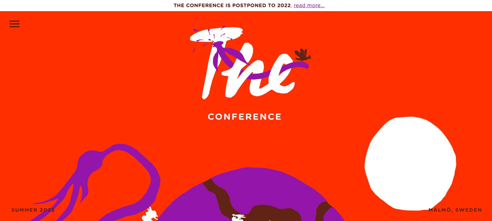 The conference landing page