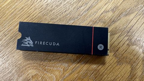 Seagate FireCuda 530 on a wooden table 