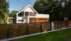 wooden fence around a house