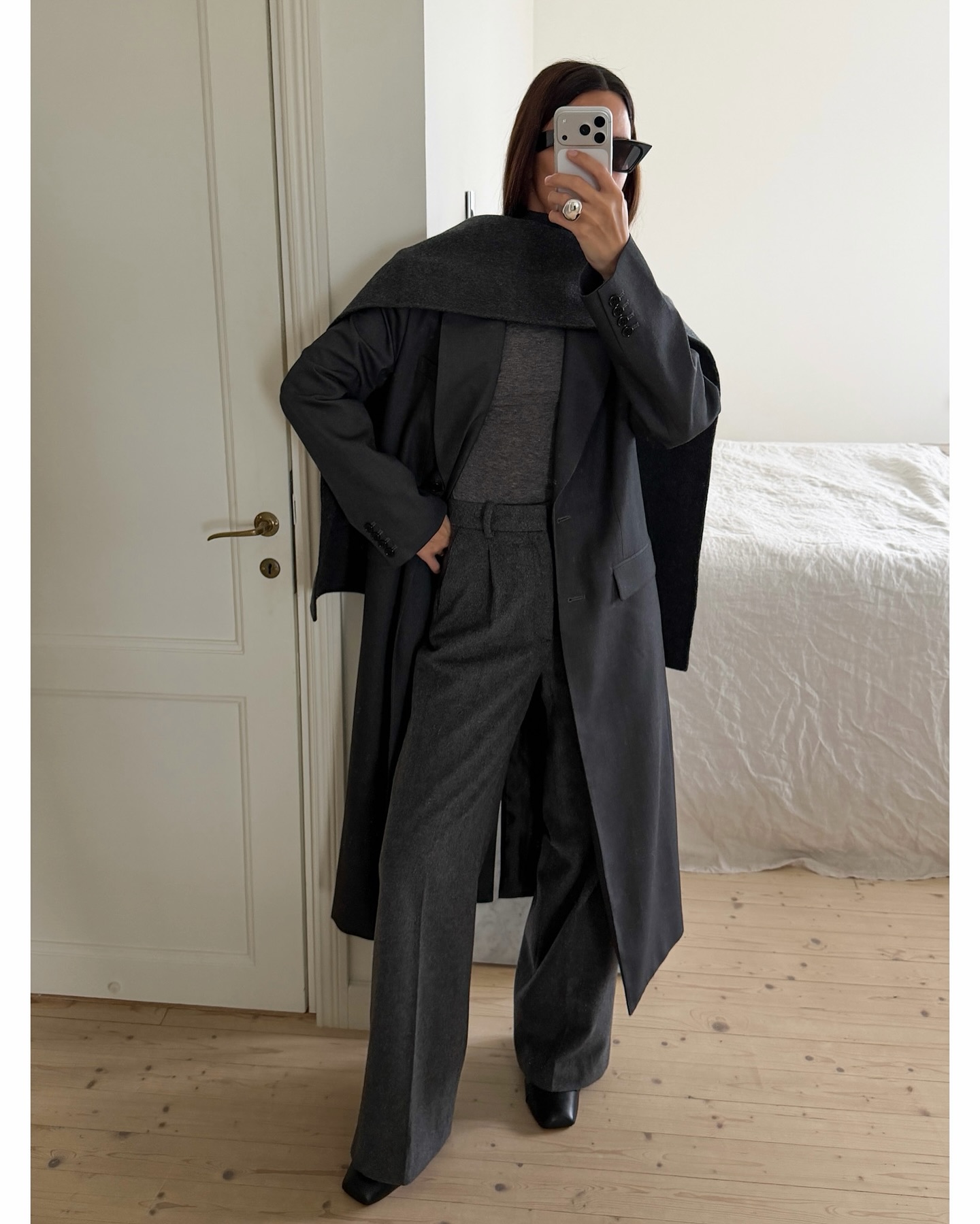 Johanna Piispa in grey Almada Label trousers