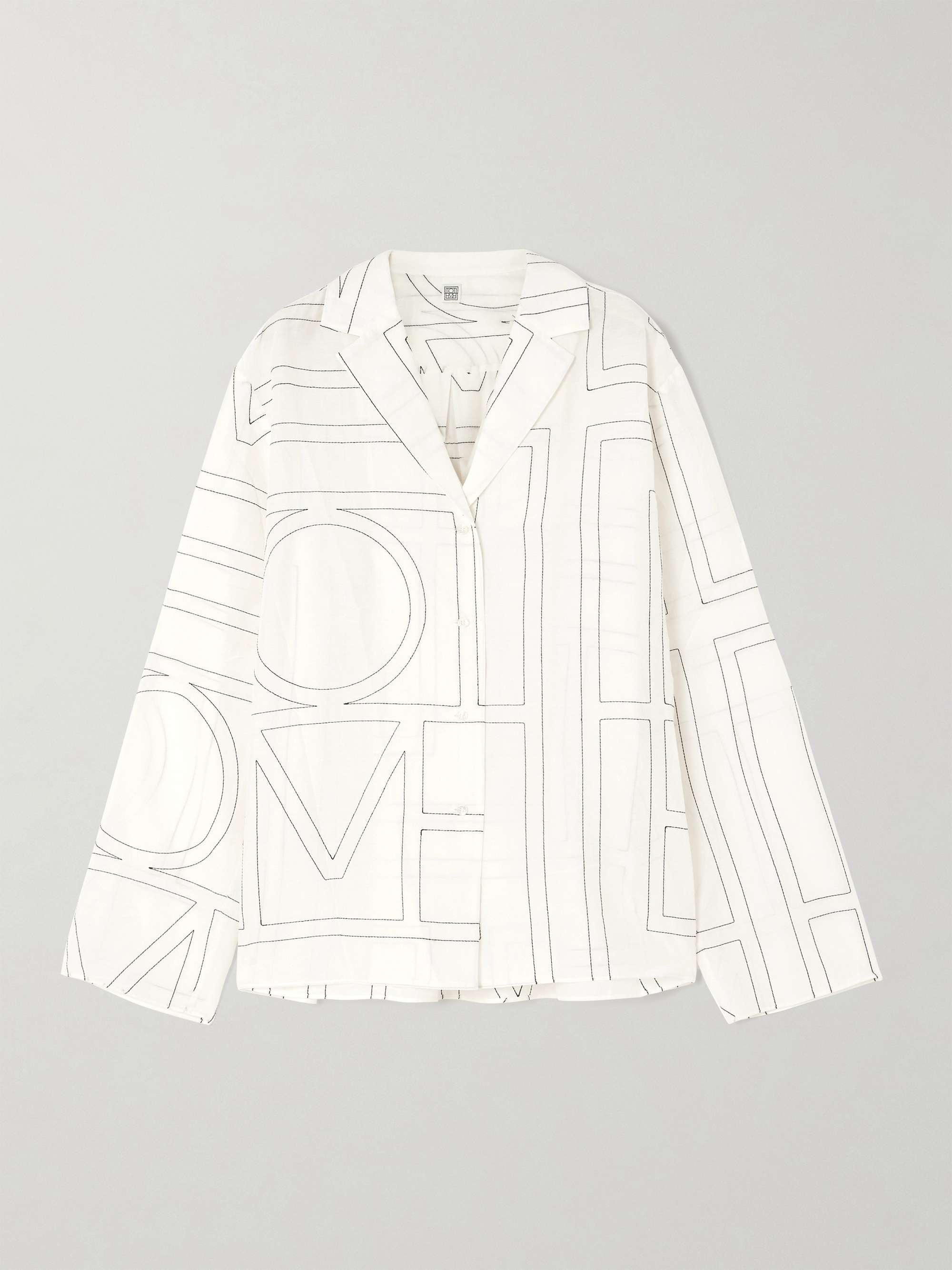Embroidered Organic Cotton and Silk-Blend Shirt