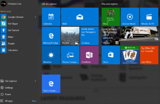 windows 10 start menu pin websites