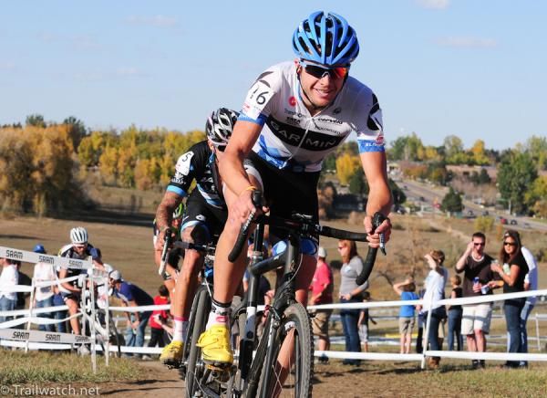 Danny Summerhill (Garmin Chipotle) leading the charge back to the top of the venue on lap three