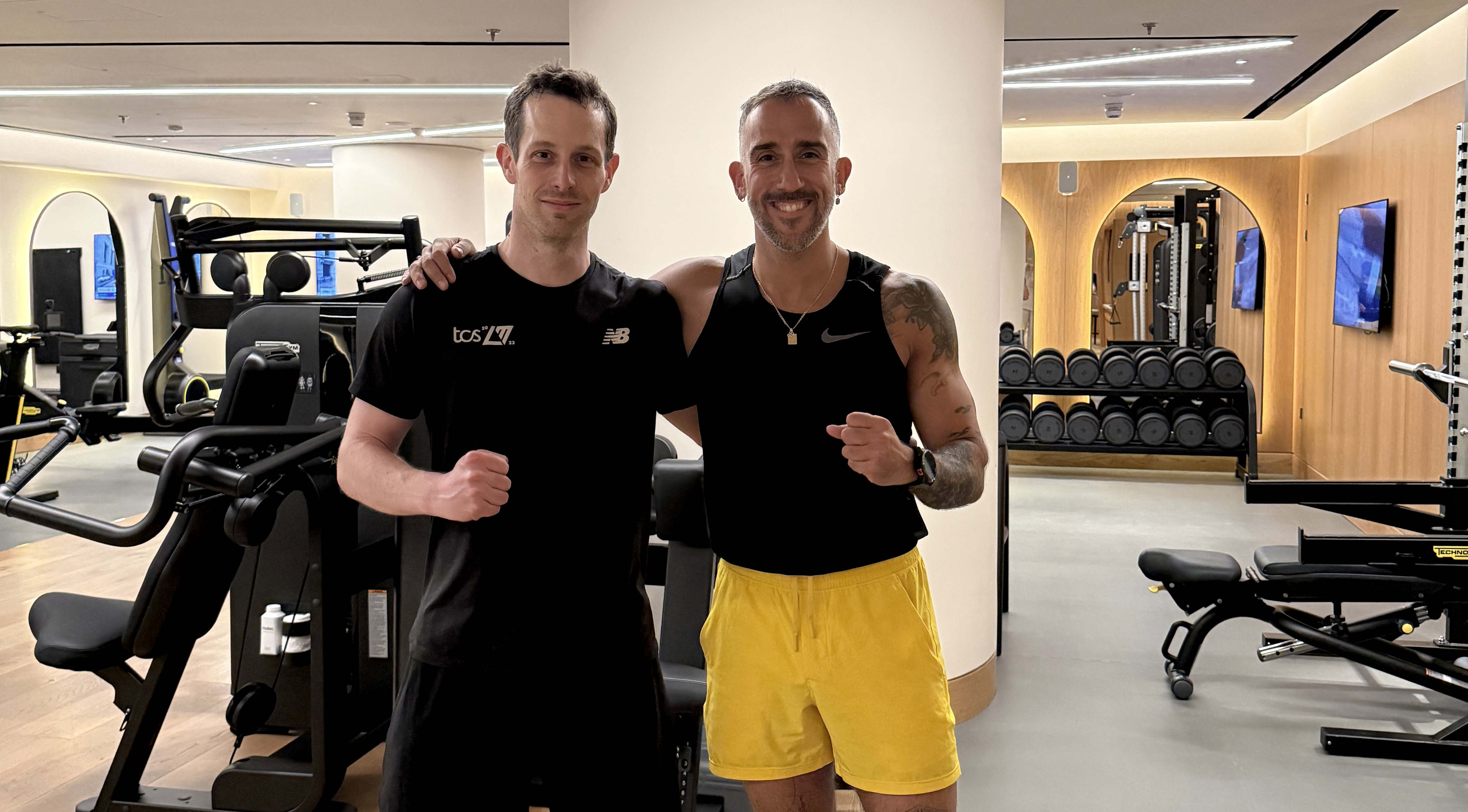 Jeff Parsons and Pillar Wellbeing coach Matteo