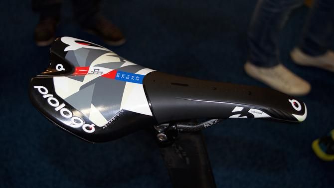 Even the Prologo saddle has a custom finish