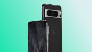 Google Pixel 8 Pro renders on teal gradient background