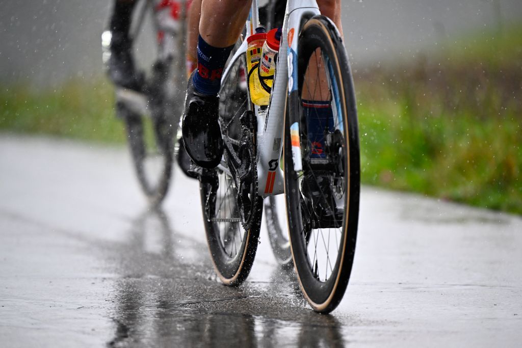 A close-up of the atrocious conditions