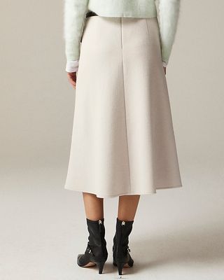 A-Line Circle Skirt in Double-Cloth Wool Blend