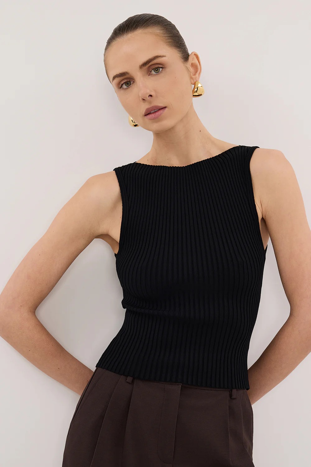 Sierra Black Knit Top