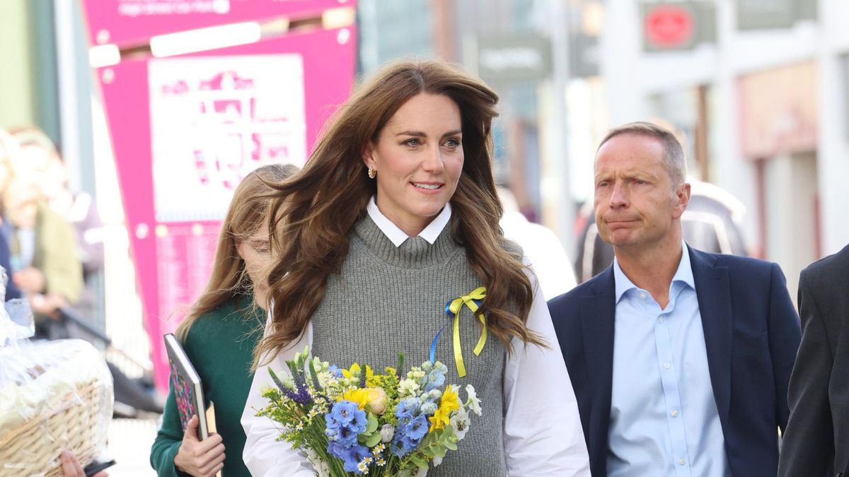 Kate Middleton is so academic chic in cropped knit vest and £68 earrings you can buy here