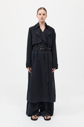 Soft Tailored Trench - Black