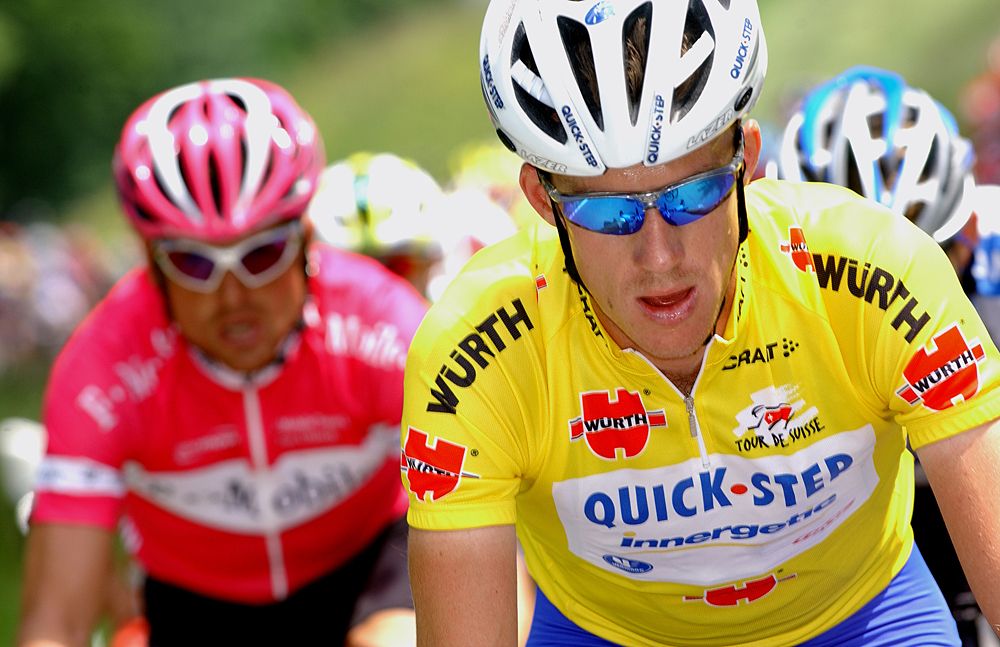 Michael Rogers in the lead at the Tour de Suisse in 2005. He would finish second overall