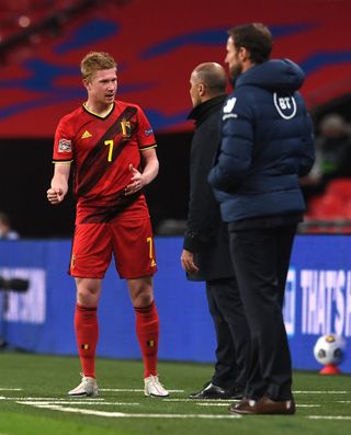 De Bruyne was substituted in the second half against England