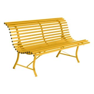 A soft shaped bench in yellow