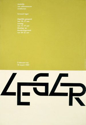 Leger poster by Wim Crouwel, 1957