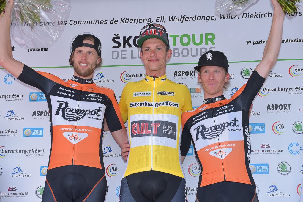 The final podium in Luxembourg.