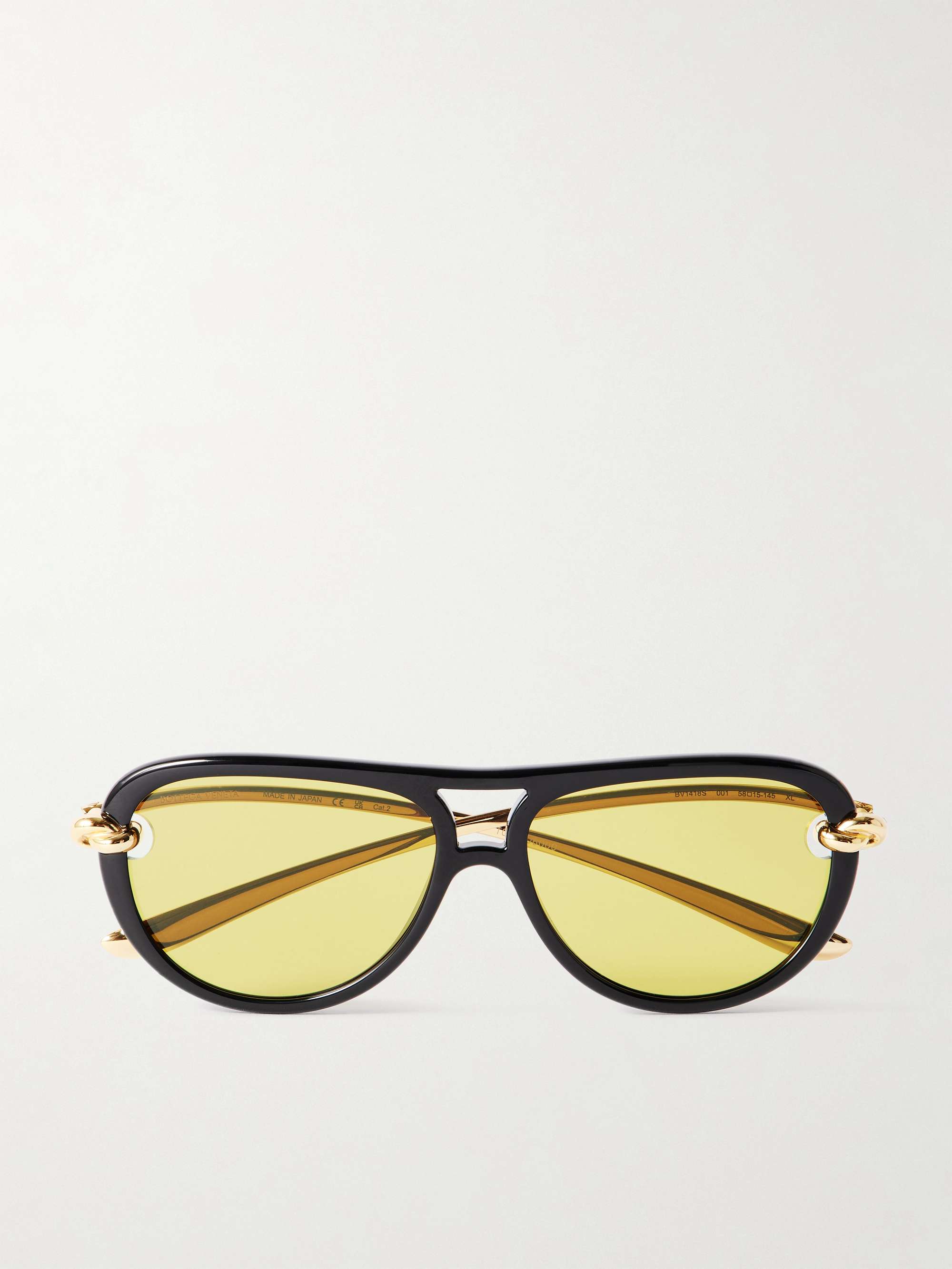 New Knot Aviator-Style Acetate and Gold-Tone Sunglasses