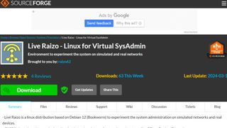Live Raizo Linux website screenshot