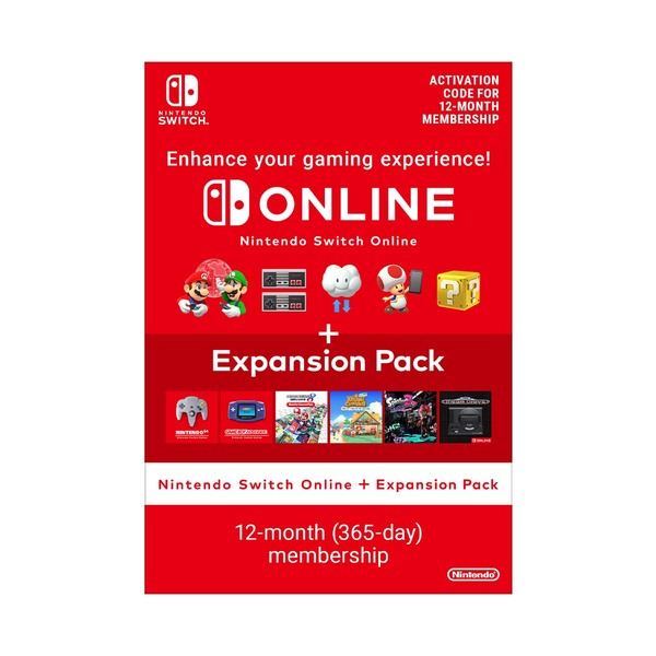 Nintendo Switch Online 12 Month + Expansion Pack 365 Days Membership Download ( Uk - Eu)