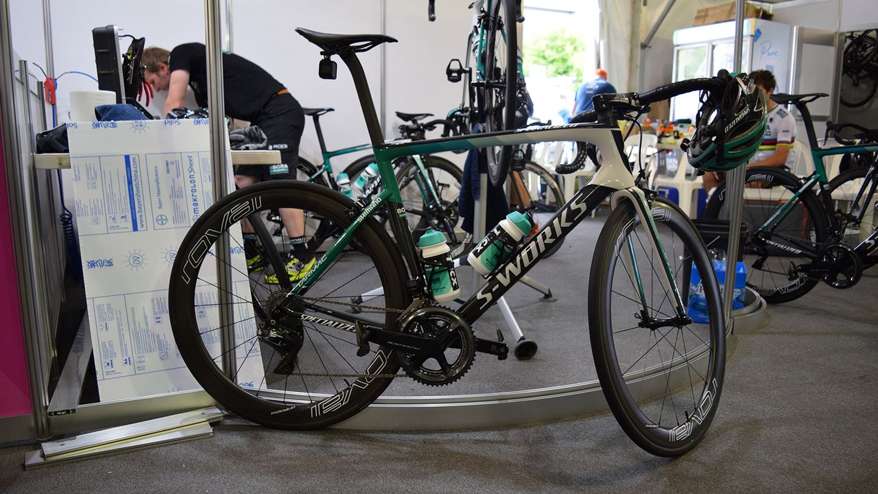 The 2018 Bora-Hansgrohe bikes have been giving the same green design as the team jerseys