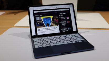 The MacBook Neo at an Apple event
