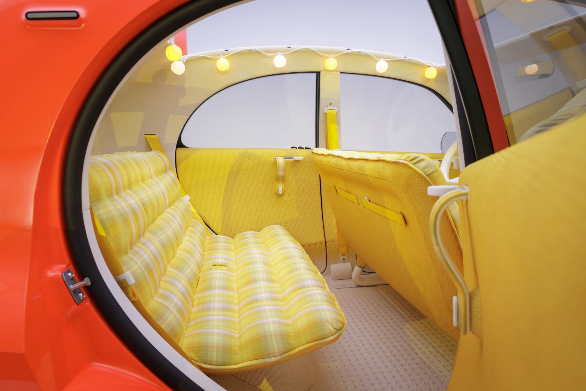 The back seat of the Citroën 2CV Concept