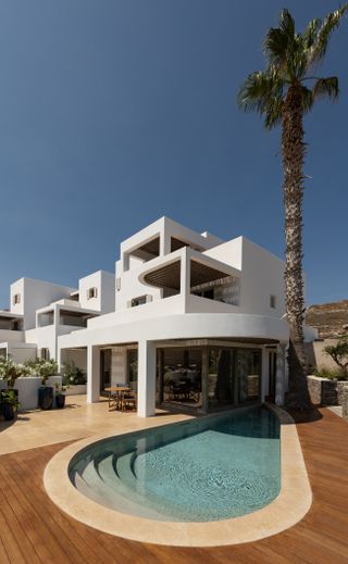 white stucco structure at Avant Mar Hotel
