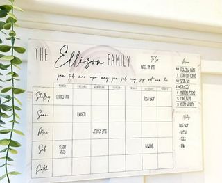 The Weekly Family Planner Whiteboard, available from Etsy