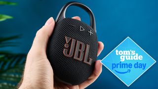 A black JBL Clip 5 speaker
