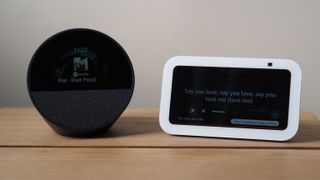 an amazon echo spot device and an echo show