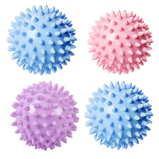 A set of 4 pastel spiky plastic dryer balls