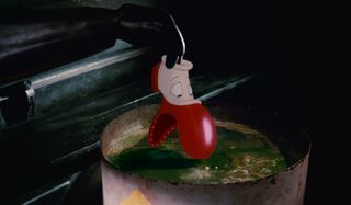 Cartoon shoe in the dip in Who Framed Roger Rabbit