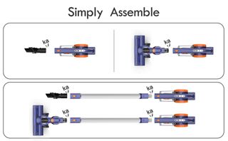 Orfeld cordless vacuum: tutorial on the assembly process