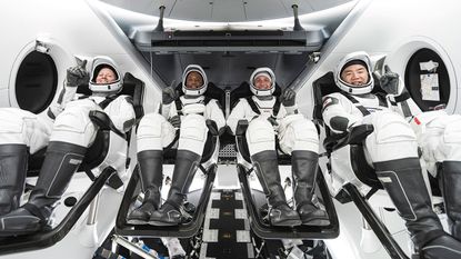 NASA astronauts in SpaceX’s Crew Dragon spacecraft 