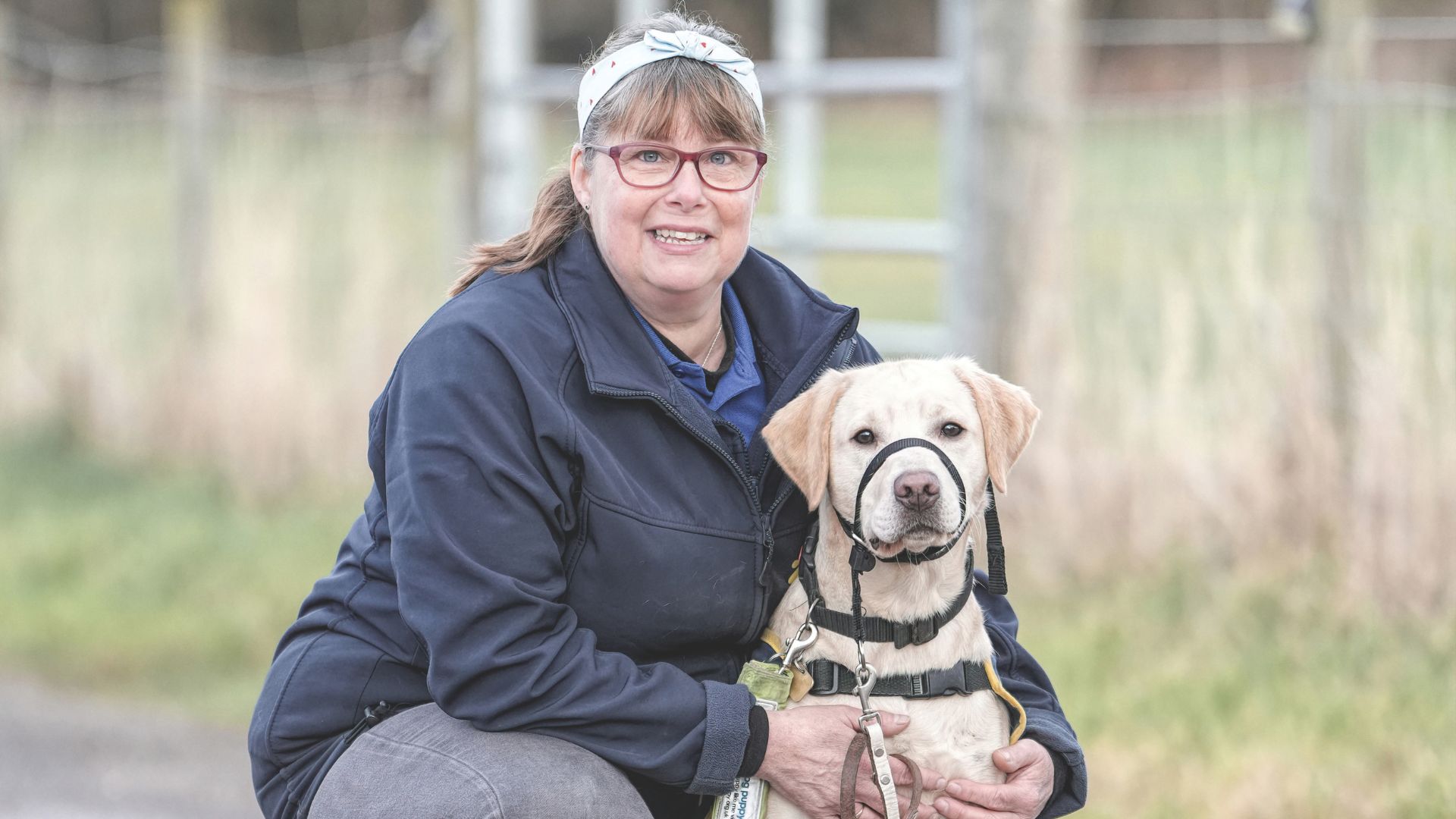 Wendy Hackles with guide dog