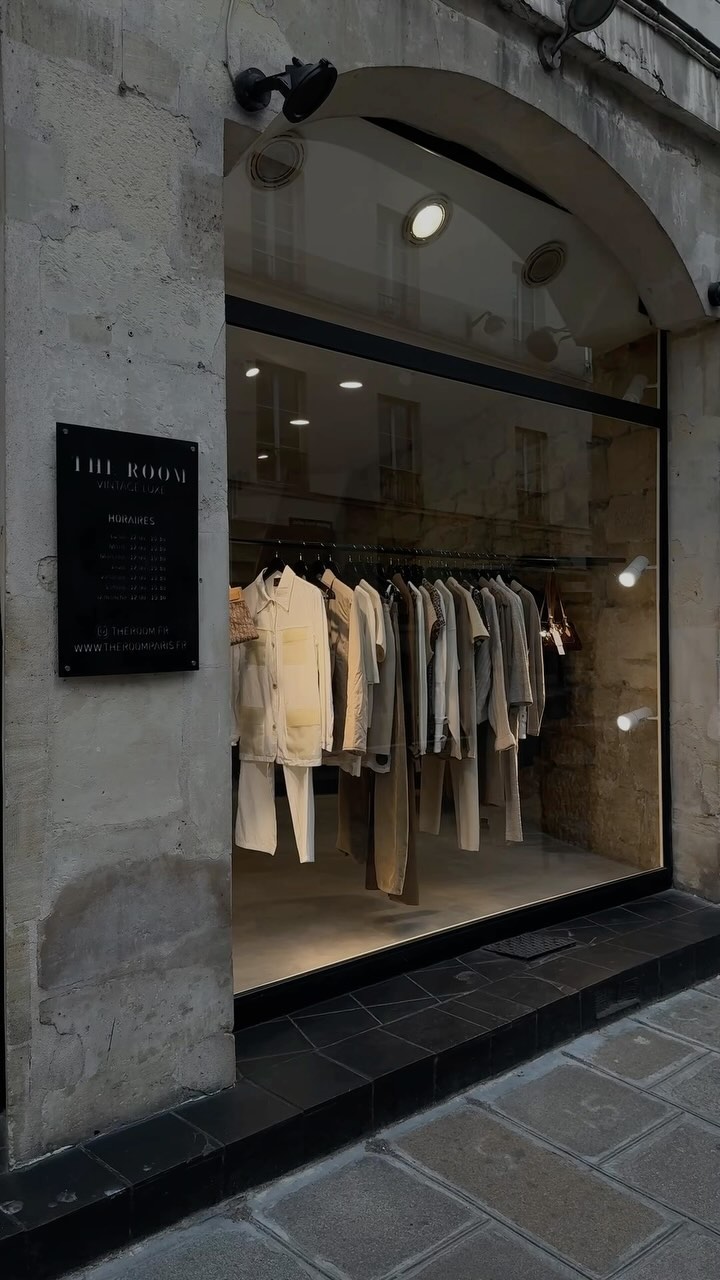 A window display at The Room, one of the best Paris vintage stores.